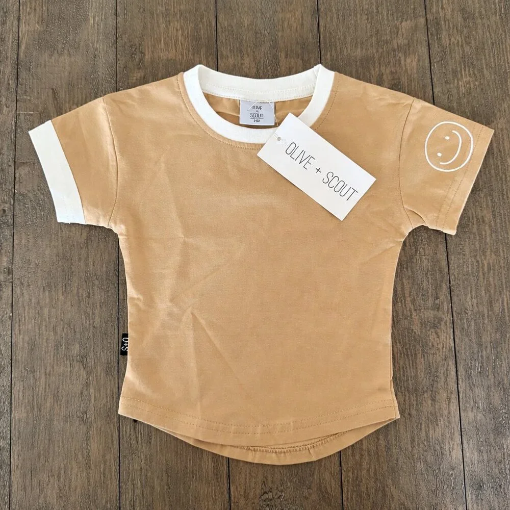 Olive + Scout Brown Smiley Beck Set – Size 3–6M (NWT)
